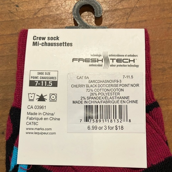 Denver Hayes Polka Dot Men's Socks - Black, Blue, and Pink - Picture 5 of 8